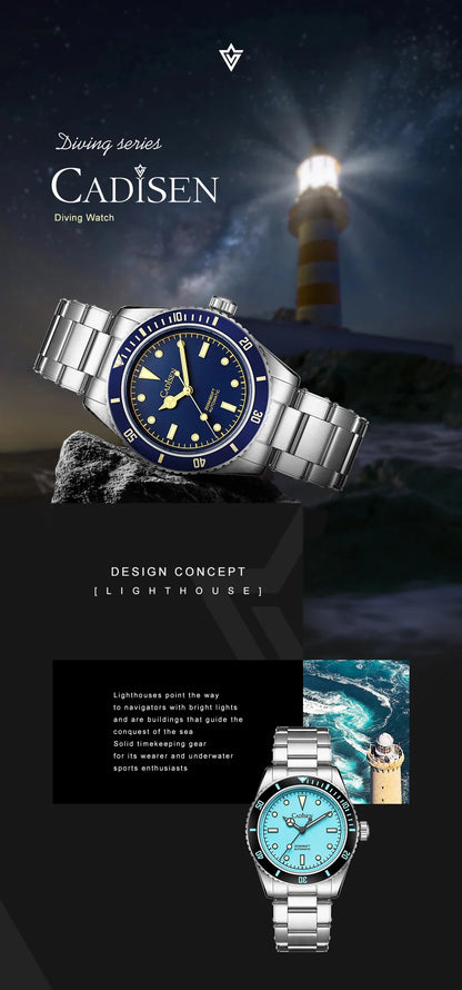 CADISEN C8206 BB58 Mod 38mm Diver NH35 Mechanical Sapphire 20 Bar Sapphire