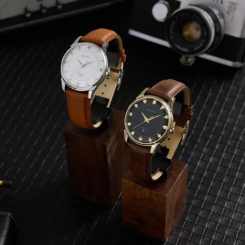 Baltany Dress Watches Man S4090 Dome Sapphire Crystal 9039 Automation Stainless Steel Classic Pie-Pan Dial Mechanical Watch
