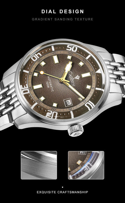 CADISEN C8244 Miyota 8215 Automatic 40mm 10bar diver sapphire luminous