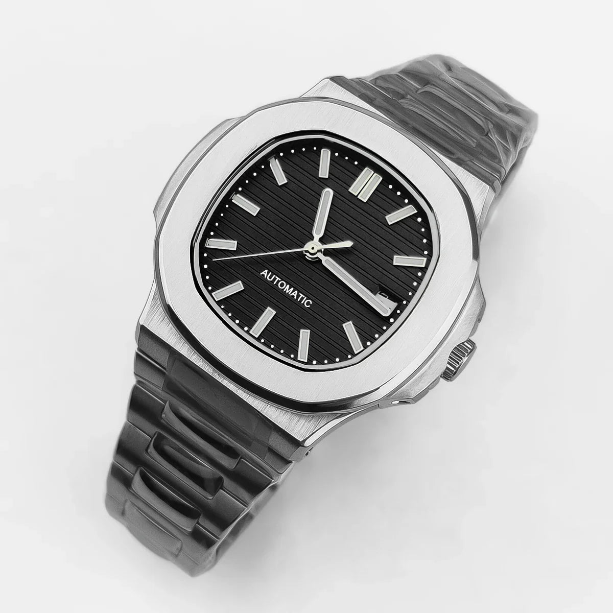 Corgeut 6017 Nautilus Watch 40mm Custom logo NH35 Movement  Sapphire Crystal Watch 10bar Lumnious