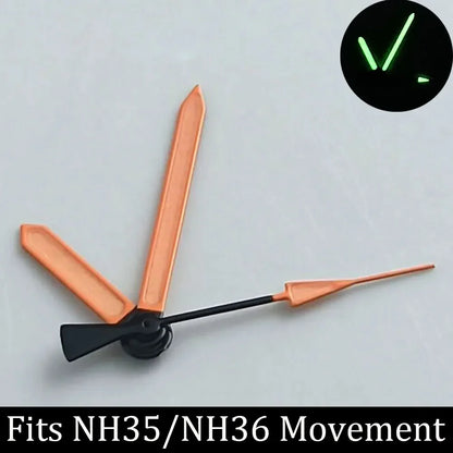high-quality Watch accessories watch pointer NH series 35 NH36 hands green  luminous suitable for N H35/ NH36 movement