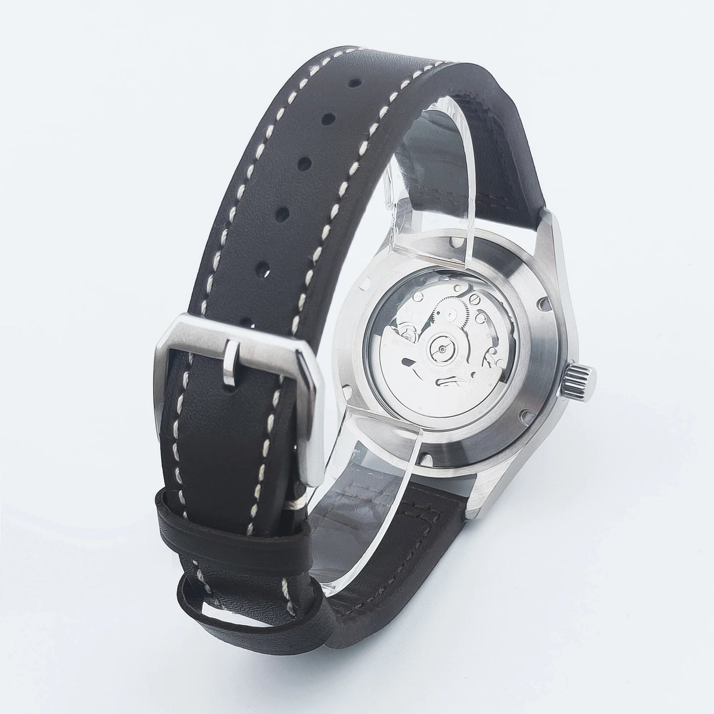 PVD Pilot Watch Sterile for Custom logo 39MM Sapphire 10Bar NH35 automatic glass back