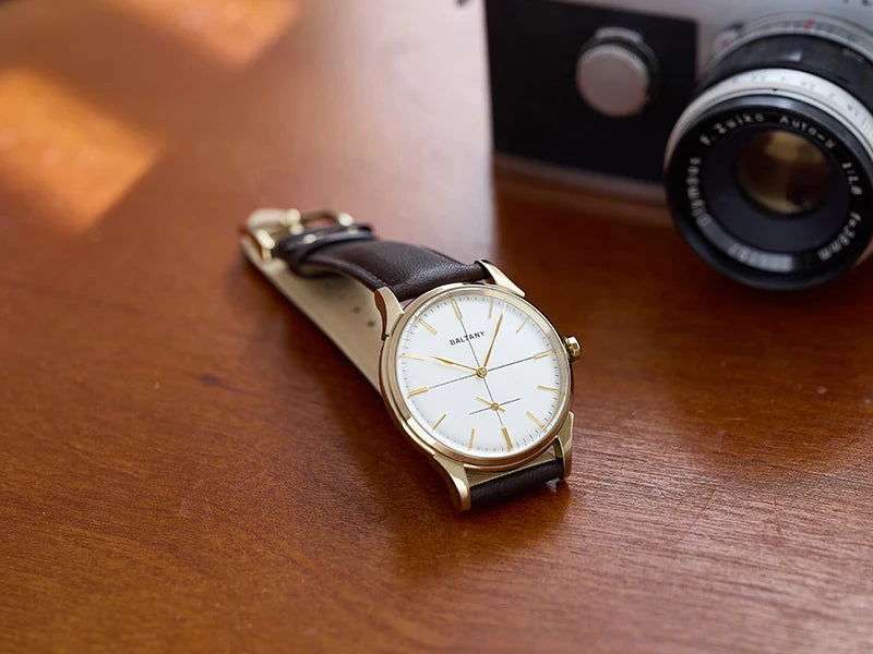 Baltany Dress Watchse Man S4092 Leather Straps Crosshair 38.5mm Dial Small Seconds Hand-Winding Mechanical luxury Wristwatches