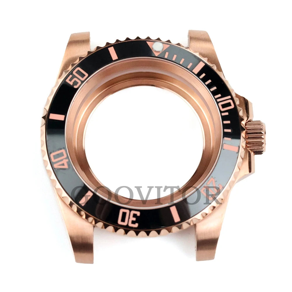 NH35 Watch Case 40mm For GMT YACHT-MASTER Seiko NH34/NH35/NH36/NH38 Movement Rose Gold Jubilee Bracelet Submariner NH35 Case