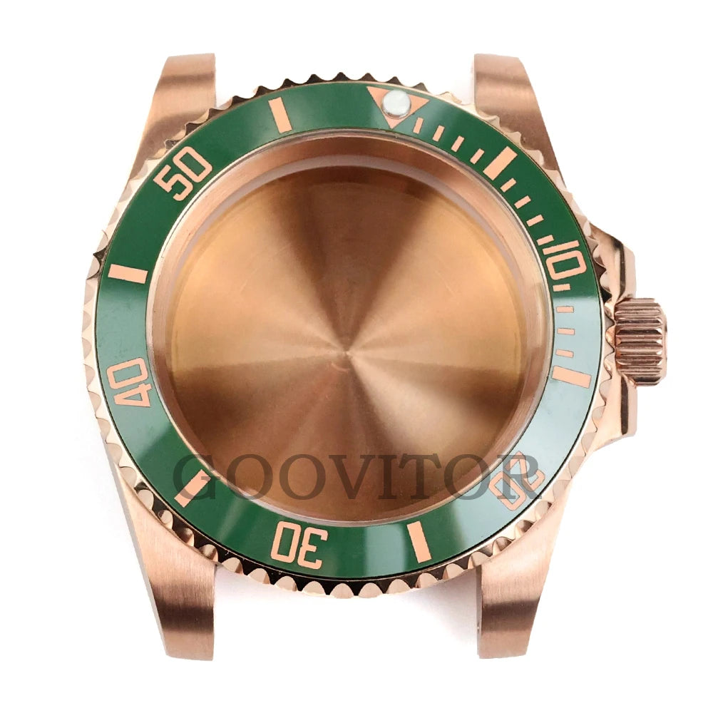 NH35 Watch Case 40mm For GMT YACHT-MASTER Seiko NH34/NH35/NH36/NH38 Movement Rose Gold Jubilee Bracelet Submariner NH35 Case