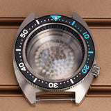 41mm Modified Turtle Watch Case Sapphire For Abalone/tuna mouth 6105 Captain Willard TMI NH35 NH36 NH38 4R Movement Stainless Steel Watch Accessories