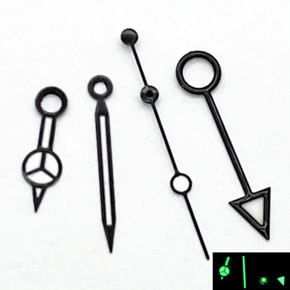 RICHUS NH34 GMT Watch Hands Silver/Black/Gold/RoseGold Blue Luminous Fit NH34 Movement Watch Accessories