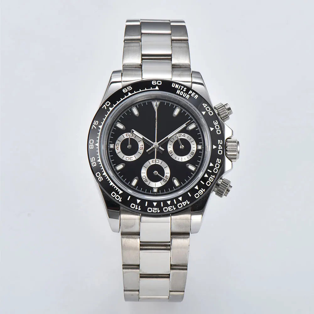 Nologo Daytona VK63 Quartz Watch Sapphire Glass 3ATM 39MM  Luminous Chronograph