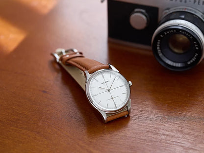 Baltany Dress Watchse Man S4092 Leather Straps Crosshair 38.5mm Dial Small Seconds Hand-Winding Mechanical luxury Wristwatches