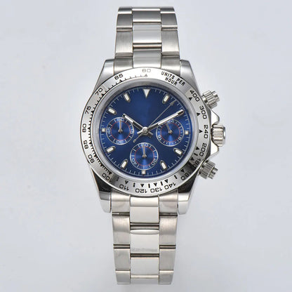 Nologo Daytona VK63 Quartz Watch Sapphire Glass 3ATM 39MM  Luminous Chronograph