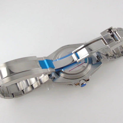 Tandorio Submariner Watch TD203R NH35A Red Sunburst 40mm 200M Diver Rotating Bezel Sapphire