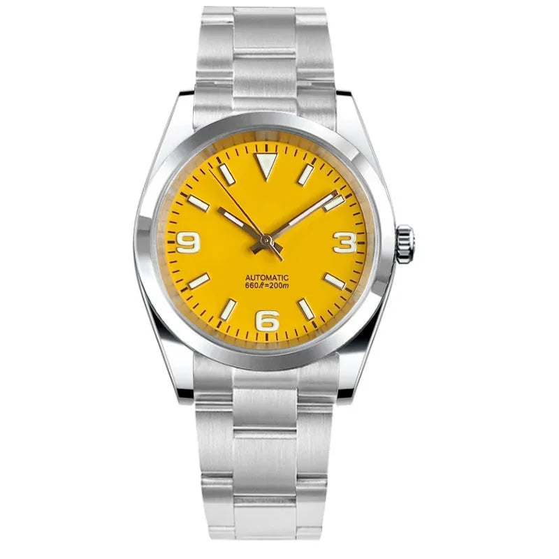 Tandorio Explorer TD110A 36mm/39mm Polished Bezel  Sapphire 20bar NH35 Automatic