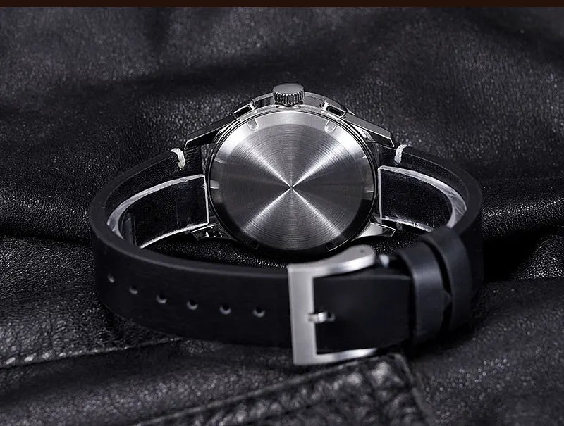 Baltany 39MM Tuxedo Chronograph Man S5050 Sapphire Crystal 50M Waterproof Stainless Steels Retro  Quartz Dress Watches For Man