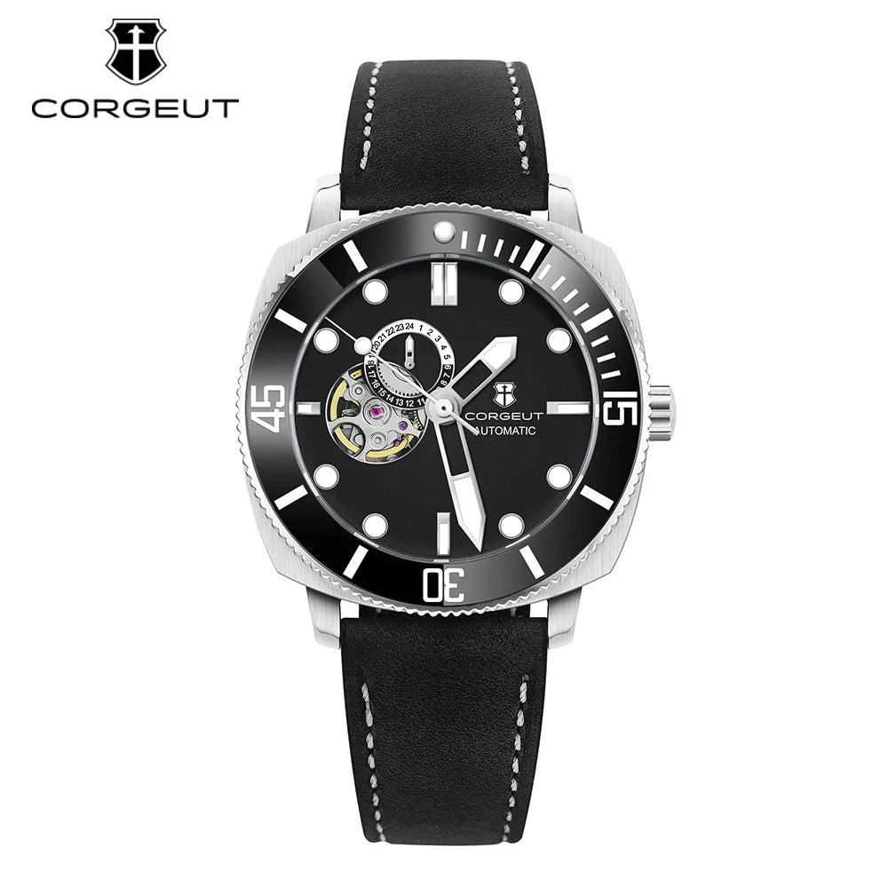 Corgeut 6030 42mm Hollow Skeleton NH39 Automatic 10bar Dress Watch