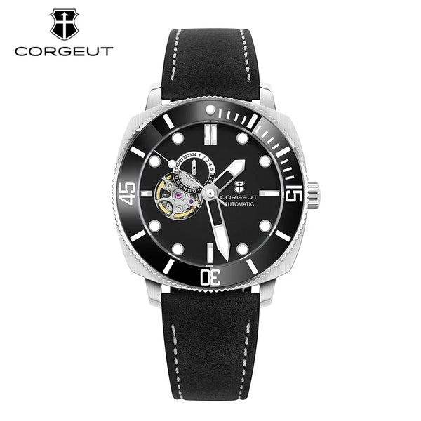 Corgeut 6030 42mm Hollow Skeleton NH39 Automatic 10bar Dress Watch