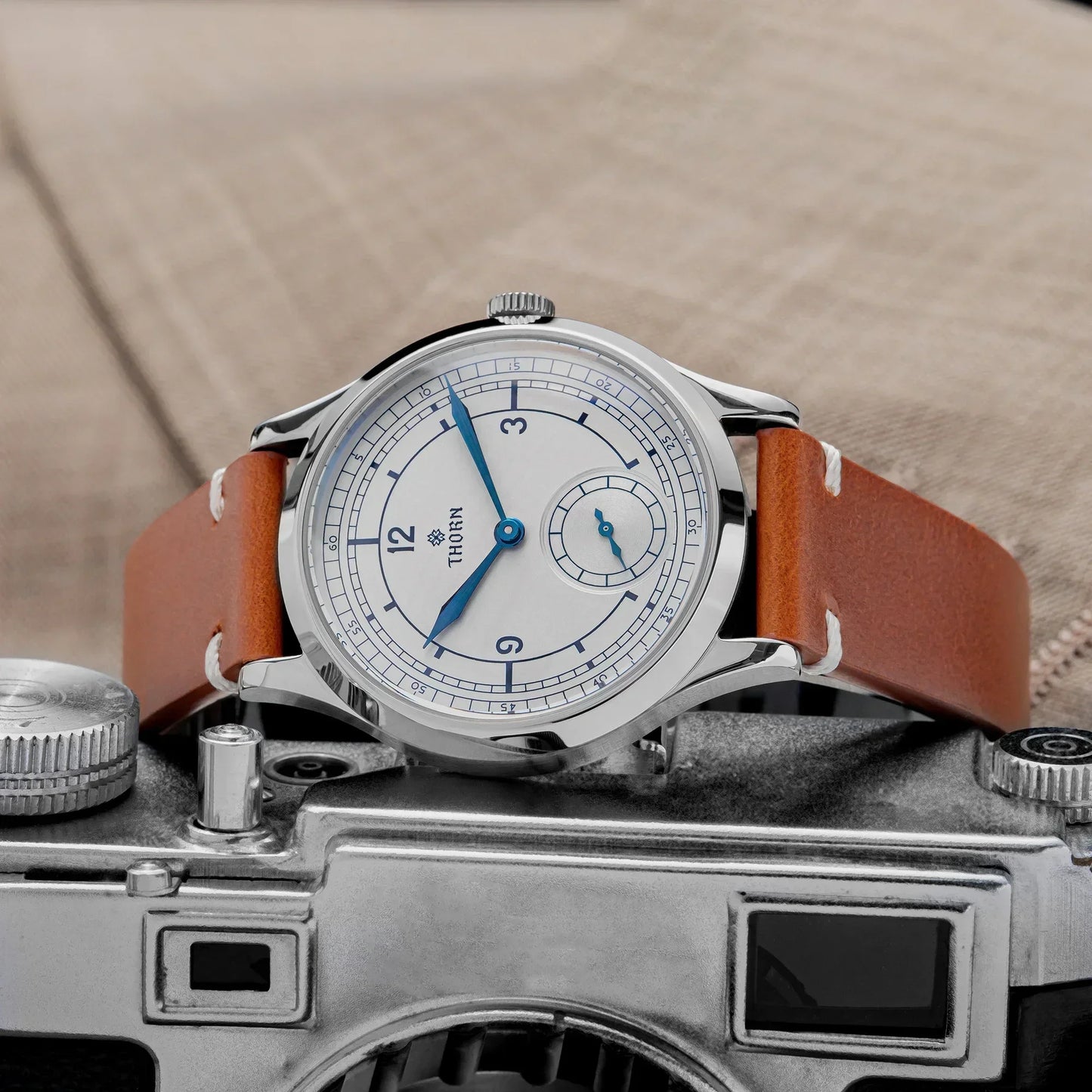 THORN Too1  quartz Sub Second Watch 37mm Case 3ATM AR Sapphire Pilot