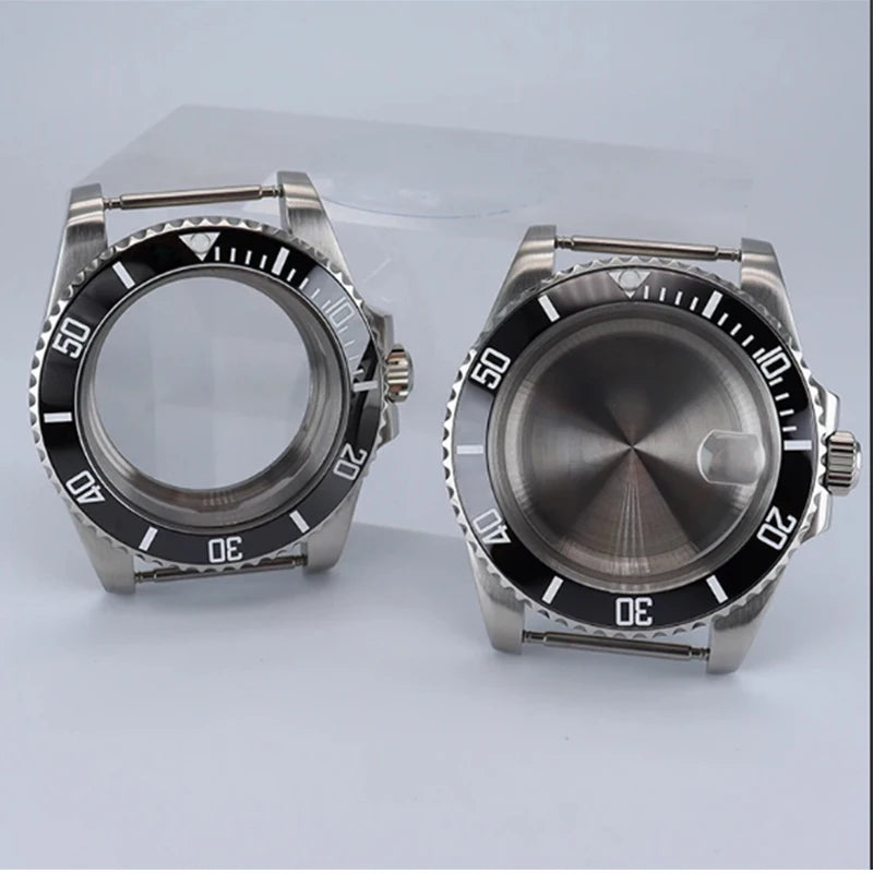 NH35 40mm SUB Black Ceramic Insert Watch Case Sapphire For NH34 NH35 NH36 NH38 4R36 Miyot8215 ETA2824 Movement 20ATM Waterproof