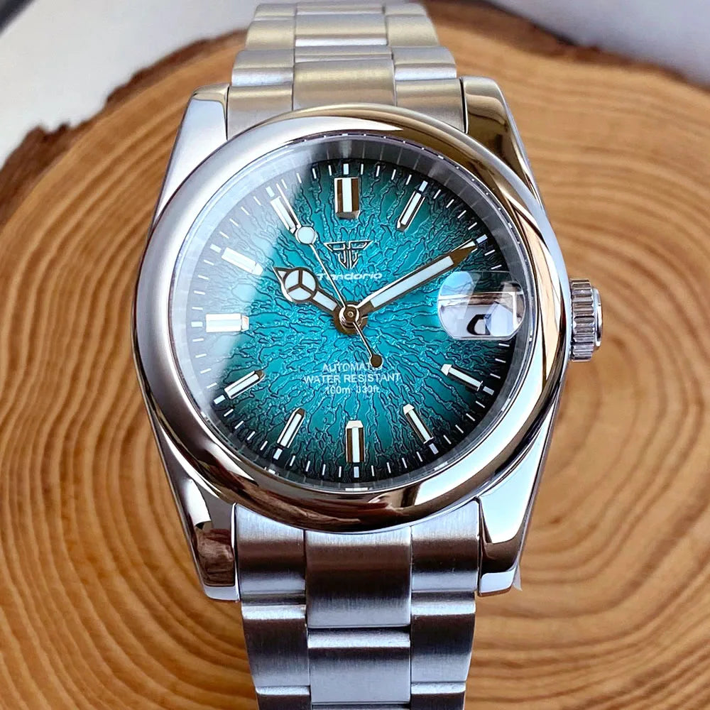 Explorer Watch Tandorio TD110T 36/39mm Teacup Pattern Date Luminous  Sapphire 10bar Dress