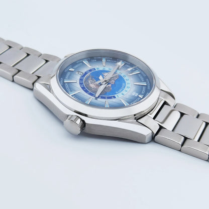 41mm Corgeut 3021E Earth Dial NH35 Automatic relogio masculino Sapphire  5ATM glassback