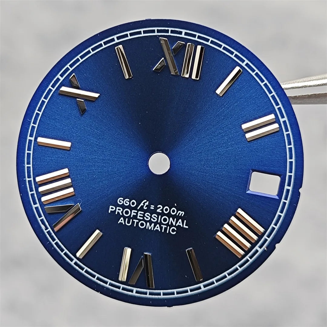Suitable for NH35A/4R35 Movement Watch Dial 28.5mm Roman Numeral Surface Watch Faces Men's Watches Replacement Accessories
