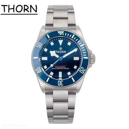 THORN SHY036 Titanium Sub Diver 39MM  Vintage PT5000  Automati Sapphire C3 Super Luminous 20bar