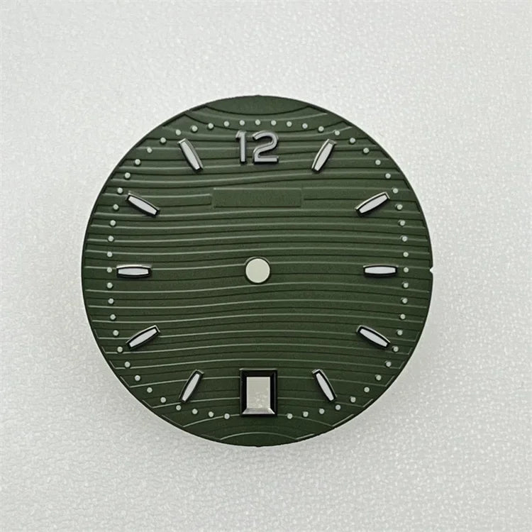NH35 Dial PP Dial 30.5mm BGW9 Blue Luminous Watch Face for Parrot Watch Modification Accessories Fit NH35 NH36 Movement