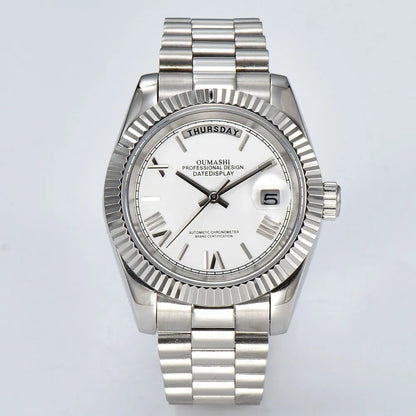 Day-Date Miyota 8285 automatic watches TDD001 Sapphire 10Bar 39MM custom watch