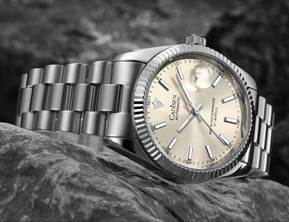 Cadisen C8214 DateJust Watch AR Sapphire MIYOTA 8215 10Bar C3 Lume 40MM