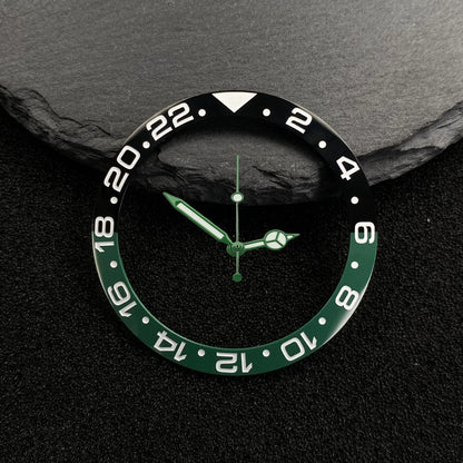 NH35 38-30.5mm bezel insert red Hands Watch Hands Blue Green Luminous Red Green Blue Hands For NH35/36/4R/7S Movement Watches Parts