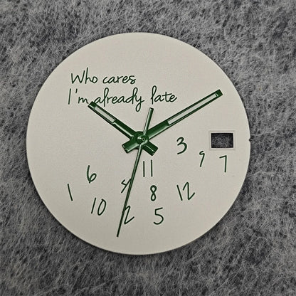 Modified Blue Log Hands + Watch Dial Set 28.5mm DIY Watch Faces Fits NH35/4R36 Movement Who Cares Lt's Already Late Accessories