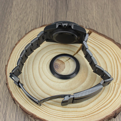 40mm NH35 Accessories Watch Case bands Sapphire for NH35 NH36 NH34 NH70 8215 2824 PT5000 Movt Black Yacht Ceramic bezel insert