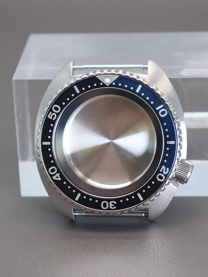 45mm Diving SKX Watch Case Sapphire Crystal Glass For Turtle Abalone Seiko NH34 NH35 NH36 NH38 4R36 Movement With Chapter Ring