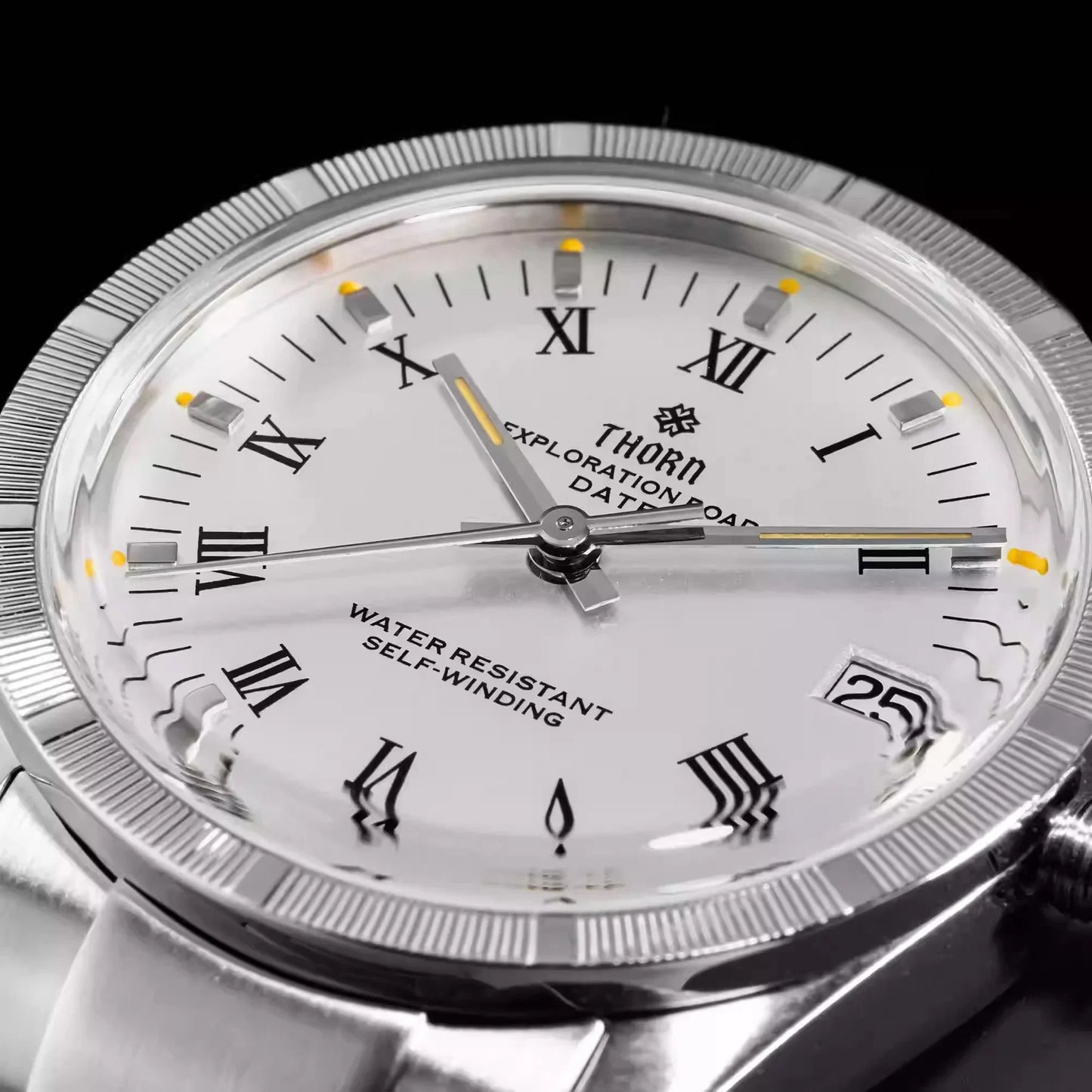 THORN T004 Dress Watcg PT5000 Automatic Domed Sapphire Luminous 10Bar 34MM