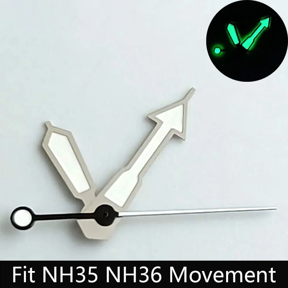 high-quality Watch accessories watch pointer NH series 35 NH36 hands green  luminous suitable for N H35/ NH36 movement