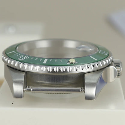 40mm Watch Case Ceramic C3 Bezel For Seiko NH35 NH36 NH34 nh70 Miyota8215 Eta2824 28.5mm Dial With Sapphire Crystal Waterproof