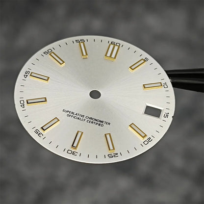 NH35 Watch Dial 28.5mm Log Modified Dial BGW9 Blue Green Luminous Watch Face Modified Watch Accessories for NH35 NH36 movements