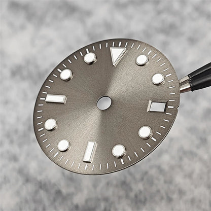 29MM Single calendar Watch Dial Green Luminous Modified Watch Accessories GMT Four-Hand Watch Faces for Japan NH34 Movement