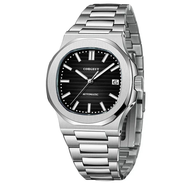 Corgeut 6017 Nautilus Watch 40mm Custom logo NH35 Movement  Sapphire Crystal Watch 10bar Lumnious