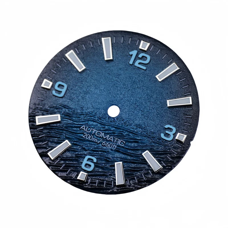 New Style Sea High Quality 28.5mm Diving Watch 3 Or 3.8 Crown Dial Face For Seik Nh35 Movement Skx007 Mods With C3 Bgw9 Luminous