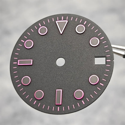 28.5mm NH34 Watch Dial + 4 Pointer Set GMT Mechanical Accessories SUB Watch Dial Modification Parts for NH34 and NH35 Movements