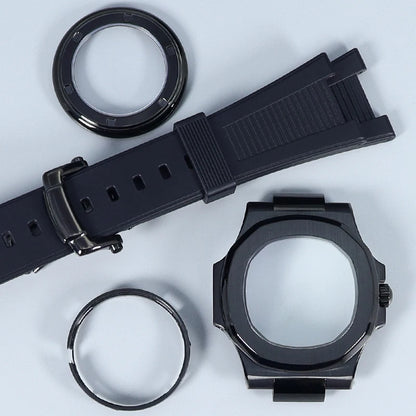 Silver/Black/Rose Gold 40mm Watch Cases Strap Parts Sapphire Glass For NH35 NH36 NH34 NH38 NH72 Movement 30.8mmDial Mod Nautilus