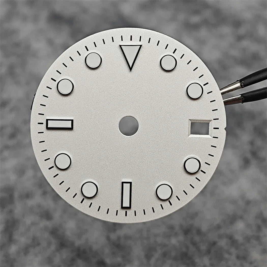 29MM Single calendar Watch Dial Green Luminous Modified Watch Accessories GMT Four-Hand Watch Faces for Japan NH34 Movement