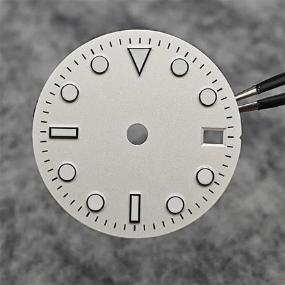 29MM Single calendar Watch Dial Green Luminous Modified Watch Accessories GMT Four-Hand Watch Faces for Japan NH34 Movement