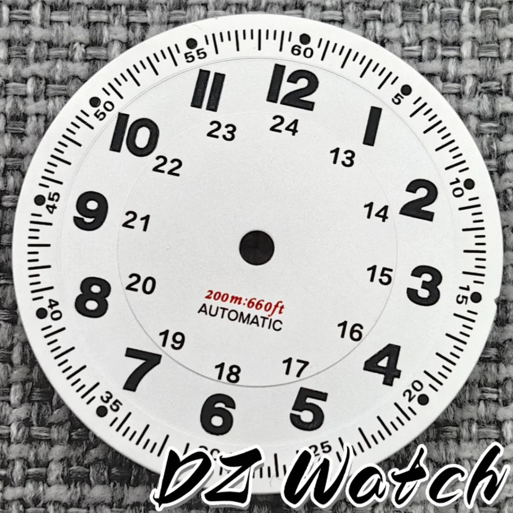 NH35 New 29mm Black/White/Green/Blue Pilot Style Watch Dial Face Set Arabic Numerals Fit NH36 ETA2824 PT5000 Automatic Movement