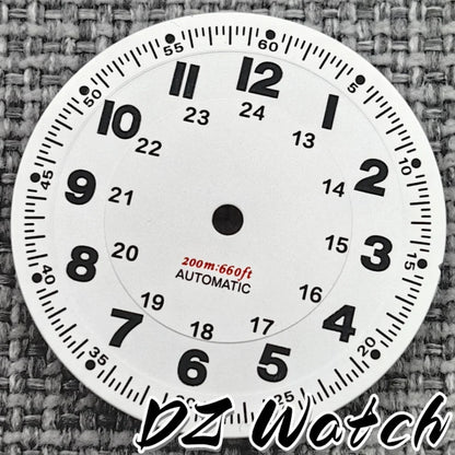 NH35 New 29mm Black/White/Green/Blue Pilot Style Watch Dial Face Set Arabic Numerals Fit NH36 ETA2824 PT5000 Automatic Movement