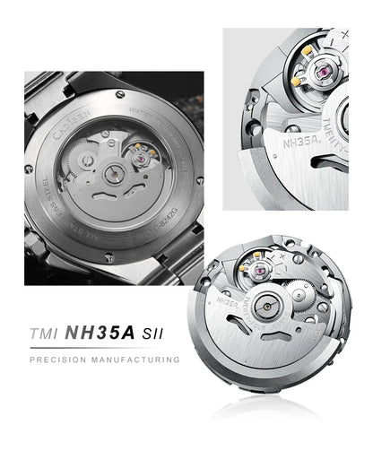 CADISEN Dress Watch C8242 40MM AR Sapphire Seiko NH35 Movt Royal Oak Mod