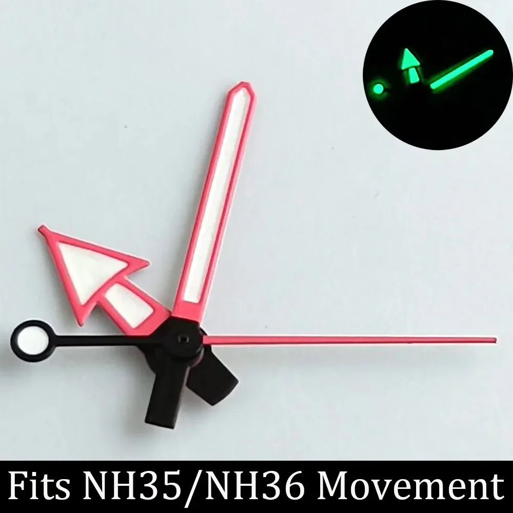 high-quality Watch accessories watch pointer NH series 35 NH36 hands green  luminous suitable for N H35/ NH36 movement