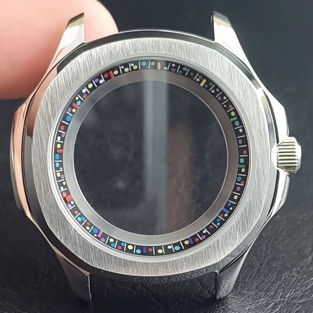39.5MM Stainless Steel Sapphire Glass Waterproof Case Have Inner Ring FIT NH 35 NH36 NH70 Movement Watch Parts Accessories