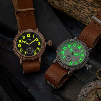 THORN T013 36mm Vintage Pilot Watch ST1700 Manual winding Sub Second Swiss luminous Sapphire