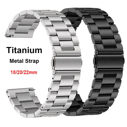 Titanium Strap 18mm 20mm 22mm Folding Buckle Quick Release FLat End Metal Watch Band for Seiko for Men Watches Accessories